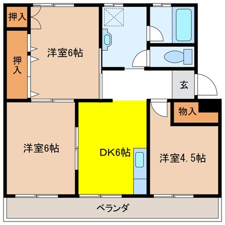 コーポいぶきの物件間取画像